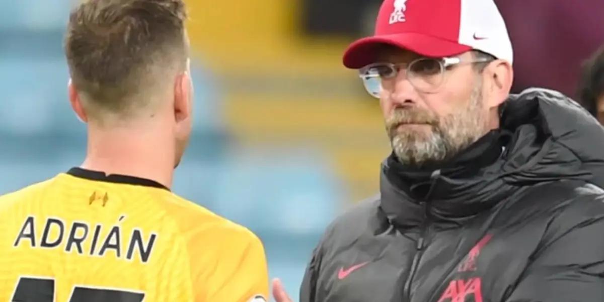After 7-2 against Aston Villa, goalkeeper Adrian no longer has the confidence of anyone in Liverpool