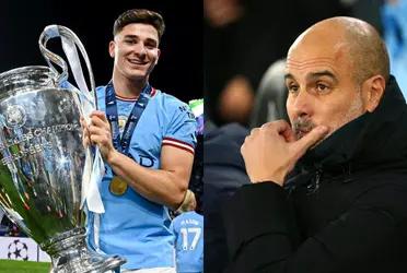 After not playing in the UEFA Champions League final, what Julian Alvarez does that surprises everyone