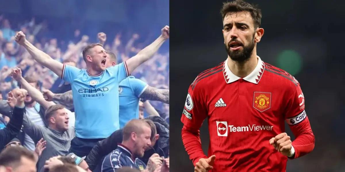 After the equalizing goal in the Manchester United-Manchester City match, the controversial action of the citizen fan