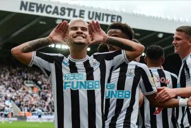 Alexander Isak puts the first goal for NewCastle and is winning against Manchester City.