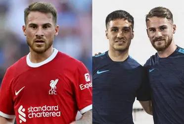 Alexis Mac Allister's reaction to seeing his brother