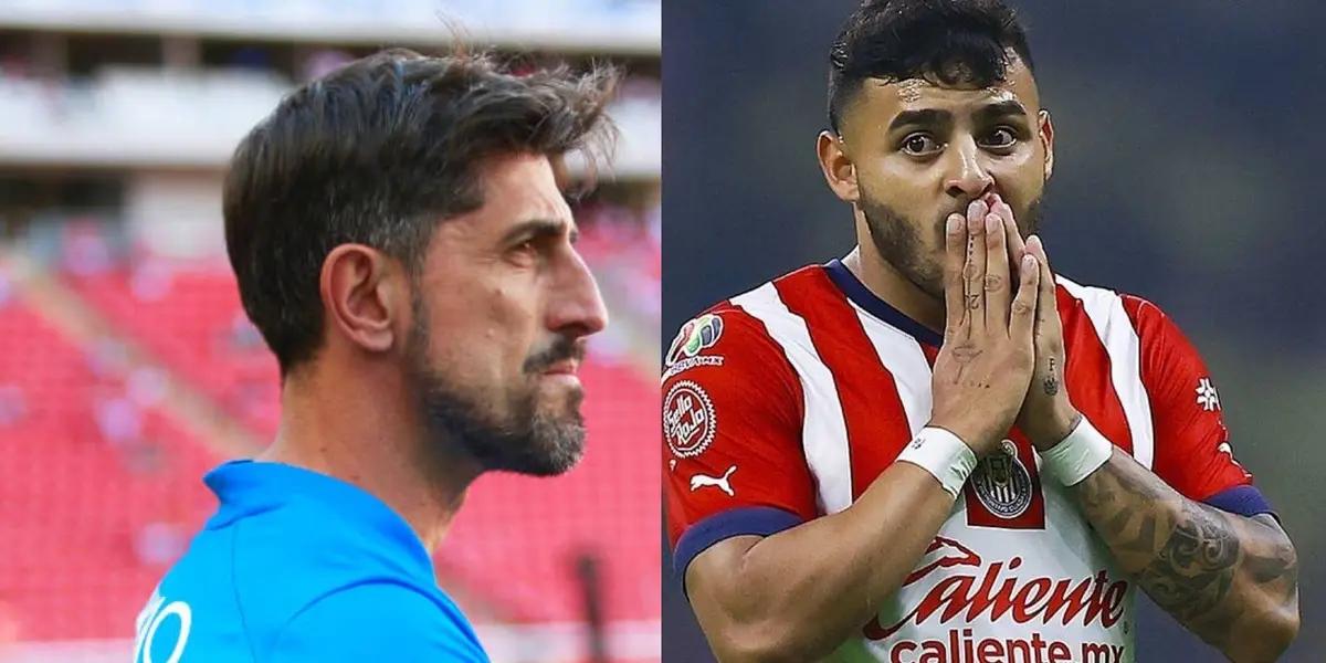 Alexis Vega was upset when leaving the match against Necaxa