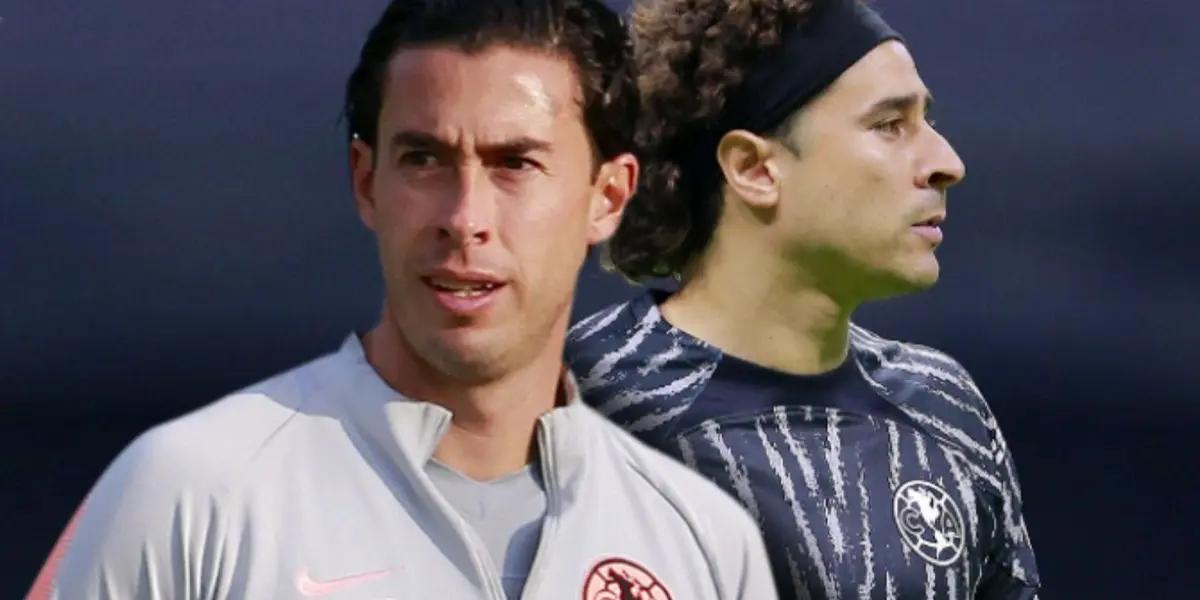 Although Chivas was beaten, a player protects Guillermo Ochoa and forced Oscar Jiménez to make a mistake.