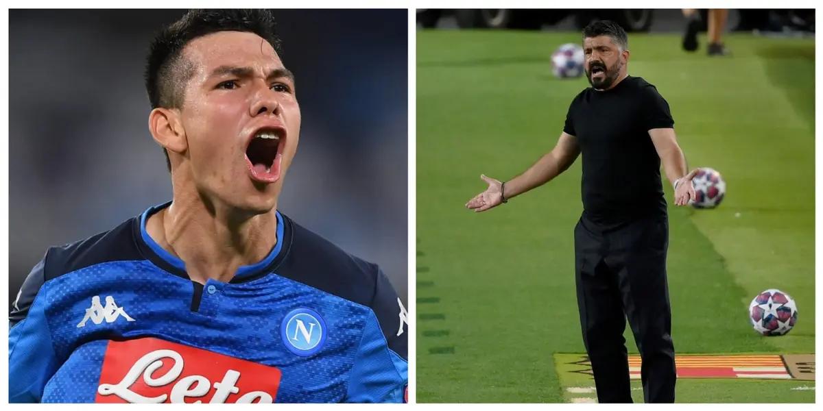 Although Gennaro Gattuso said that Hirving Lozano is a better player than he was last season, he continues to reproach him details.