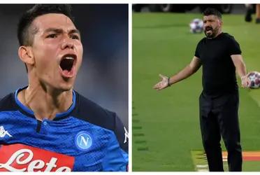 Although Gennaro Gattuso said that Hirving Lozano is a better player than he was last season, he continues to reproach him details.