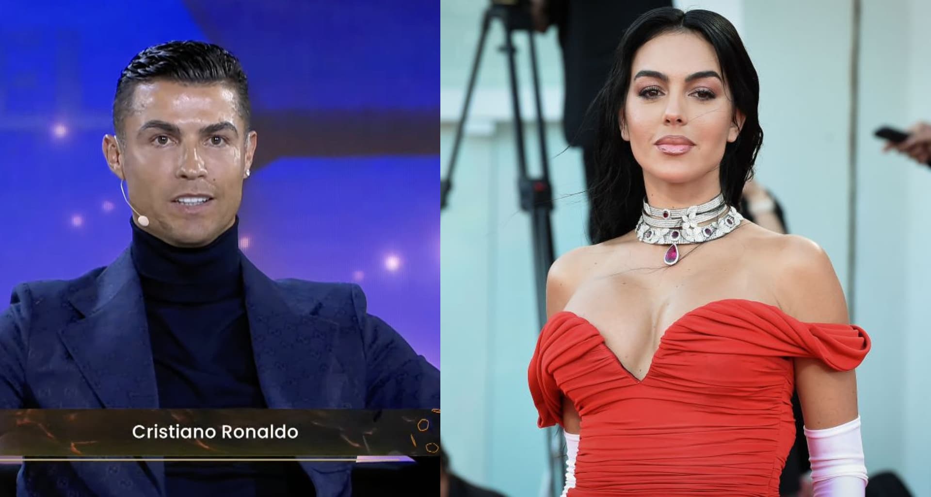 Although Ronaldo won awards, Georgina's shocking dress that stole the show
