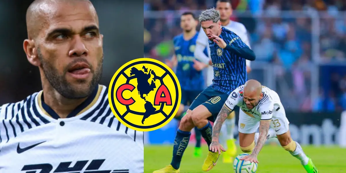 América stood out in the first 45 minutes against Pumas and one player disrespected Dani Alves.