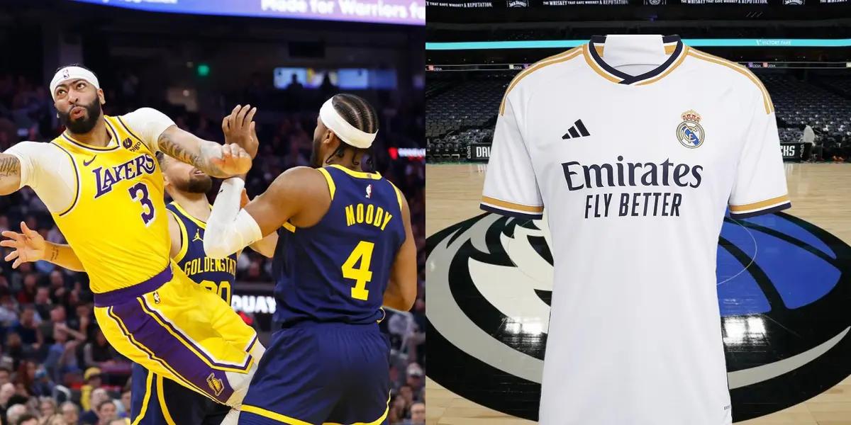 An NBA player wore a Real Madrid shirt before his game.