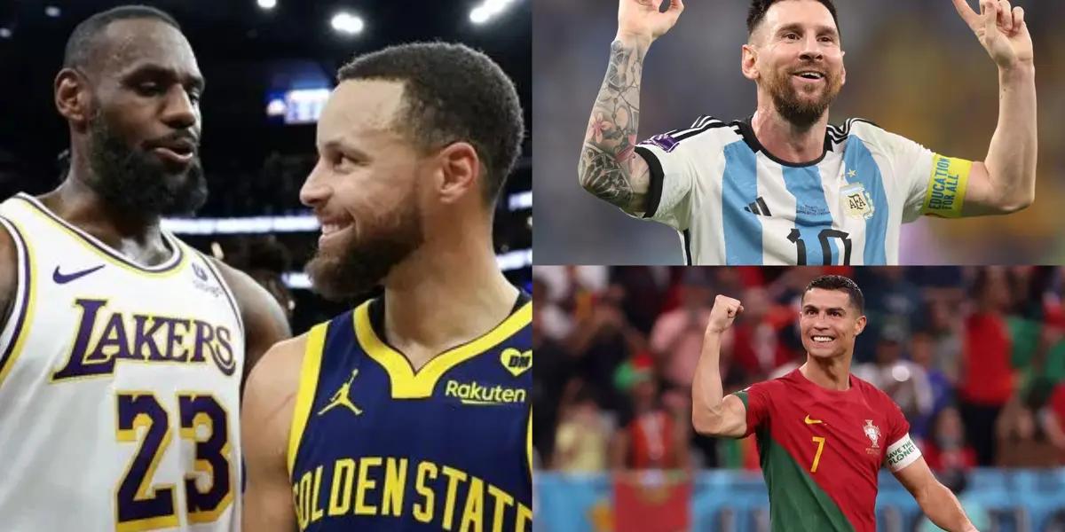 An NBA star wished he was a professional football player like Lionel Messi and Cristiano Ronaldo.