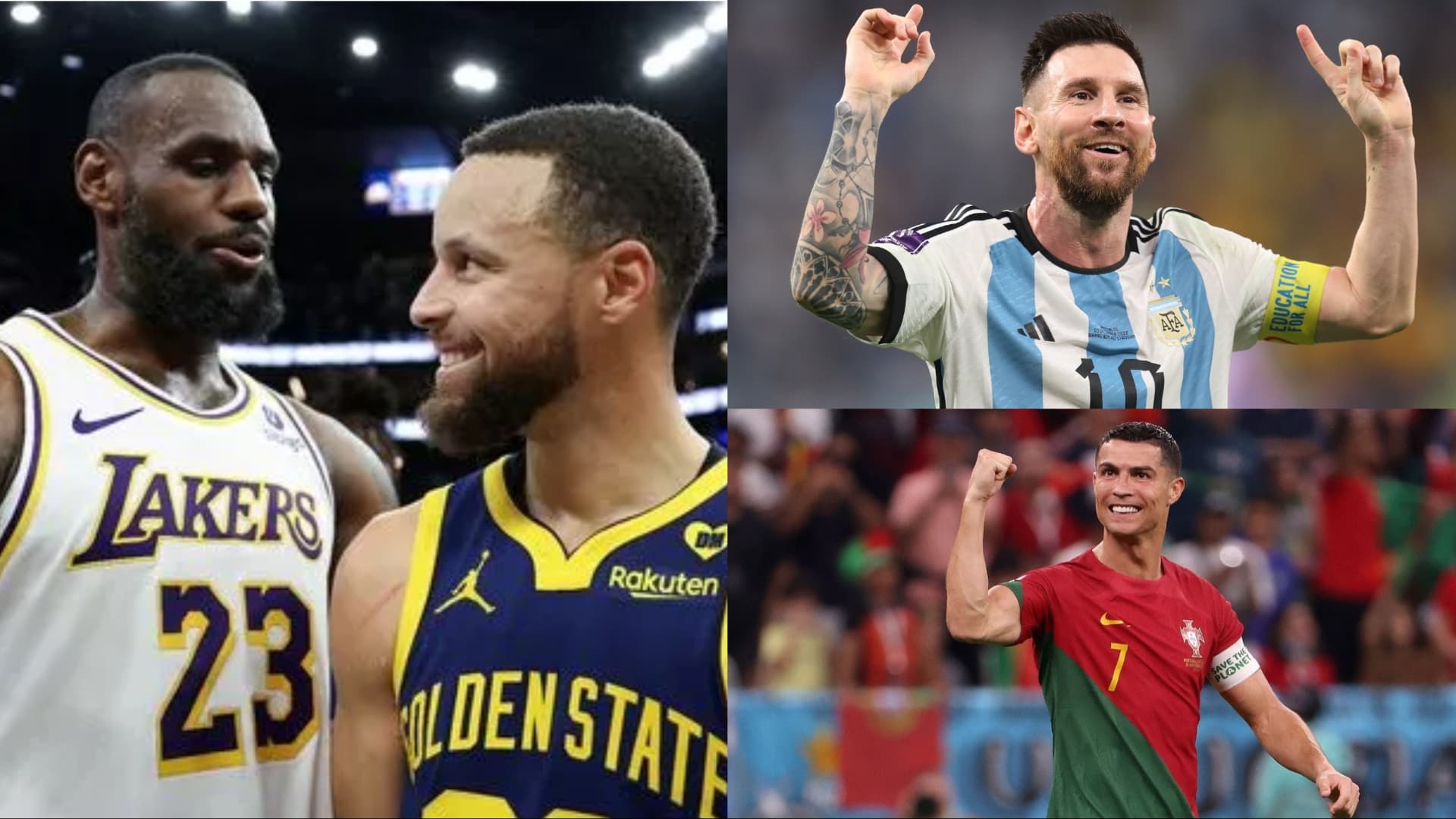 An NBA star wished he was a professional football player like Lionel Messi and Cristiano Ronaldo.