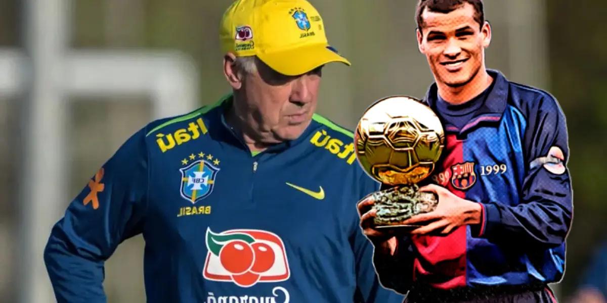 Ancelotti and Rivaldo. PHOTO: Brazil National Team