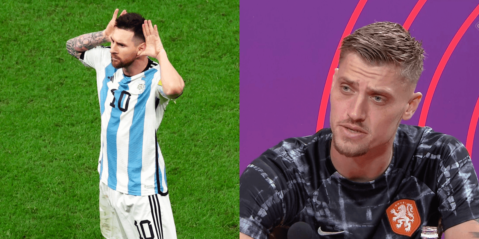 Andries Noppert was humiliated by the captain of the Argentine team, who scored two penalty goals