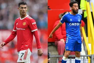 Andros Townsend scored the equaliser in Everton's away draw at Manchester United's Old Trafford. Townsend copied the Cristiano Ronaldo 'Siiii' goal celebration.