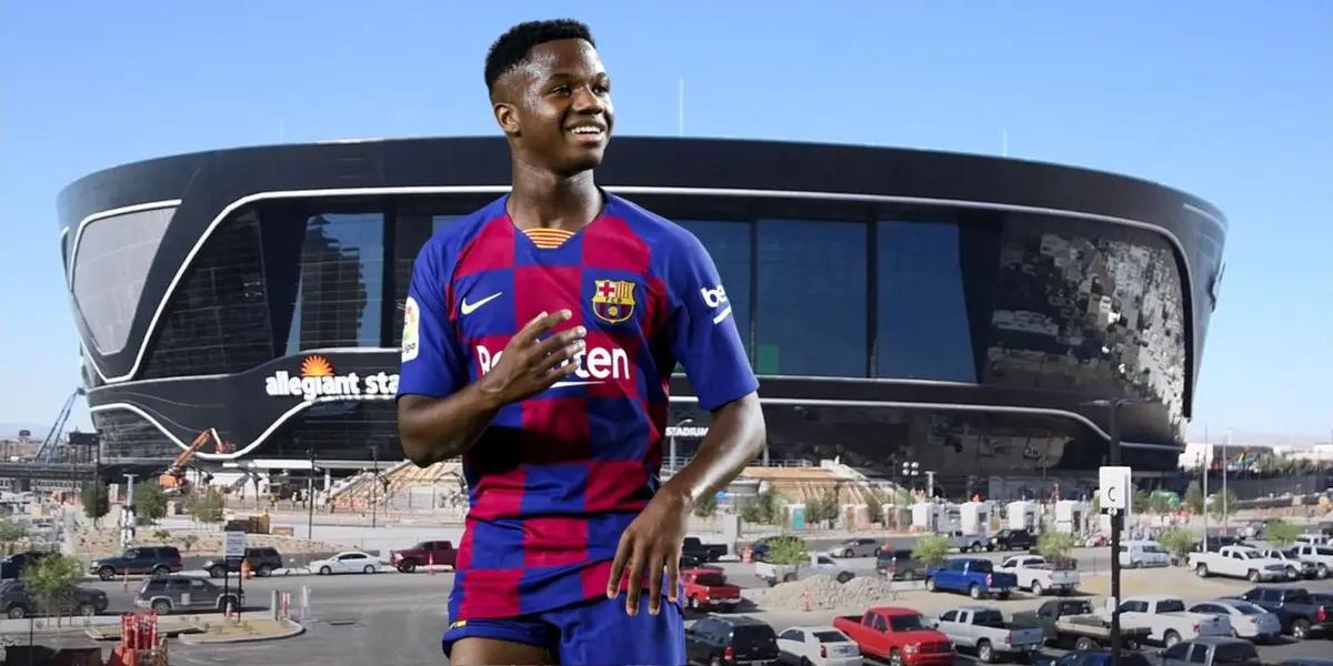 Ansu Fati scored a goal for FC Barcelona in the match against AC Milan