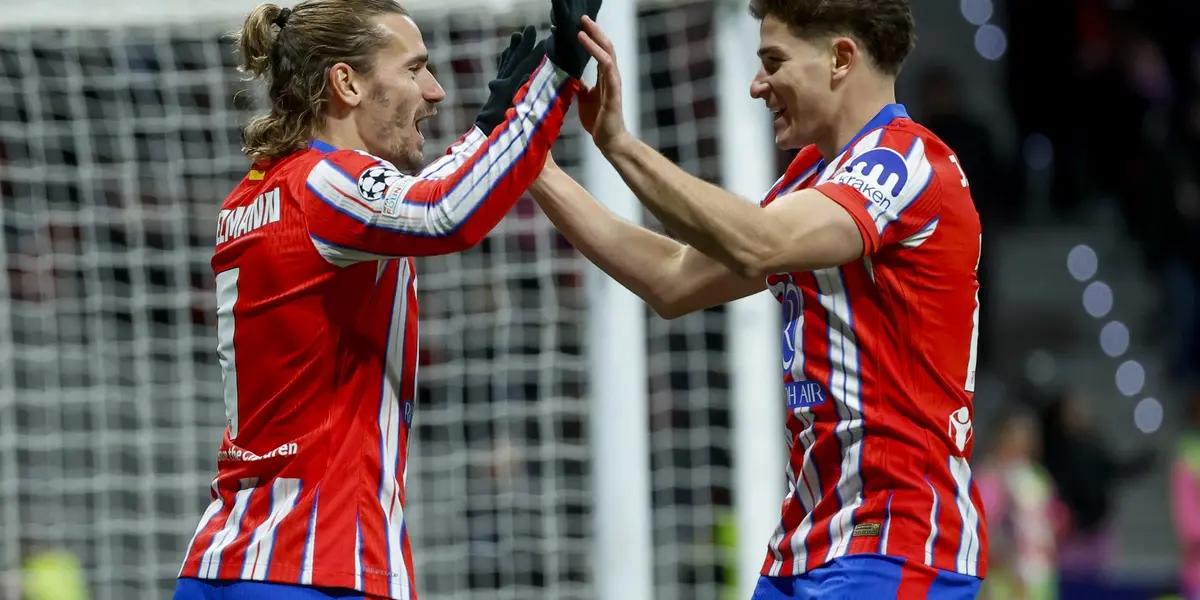 Antoine Griezmann and Julian Alvarez