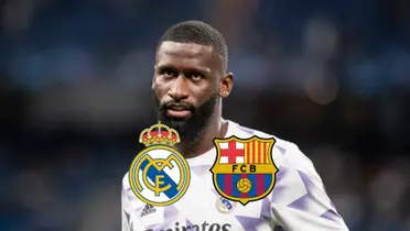 Antonio Rudiger warms up for a Real Madrid match.