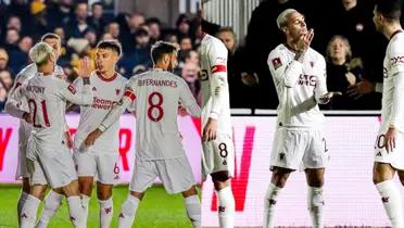 Antony scores his first goal of the season for Manchester United in the FA Cup.