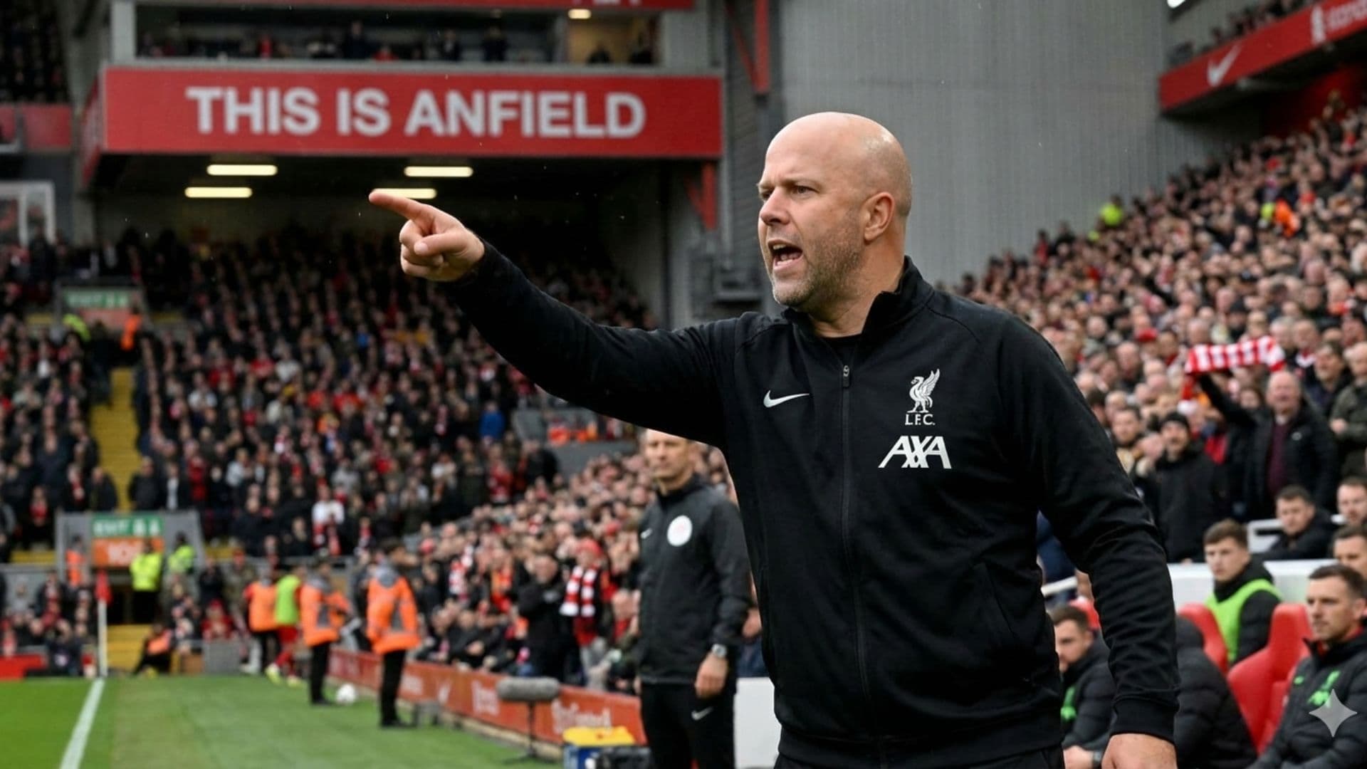 Arne Slot could stay at Liverpool just in case of winning the FA Cup - Picture created by AI