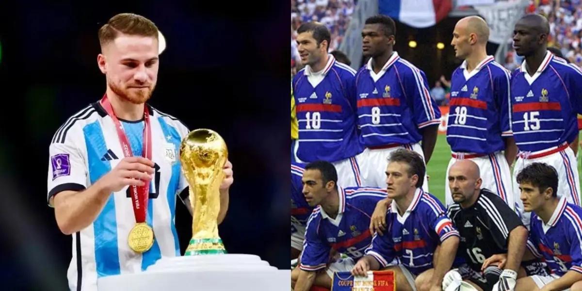 As a result of his great world cup, a star filled the native of La Pampa who plays for Brighton with flowers.