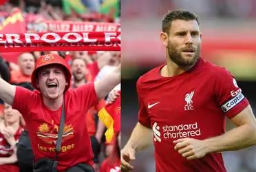 As it is confirmed that James Milner will no longer be at Liverpool FC, this was the fans' reaction at the player's last game