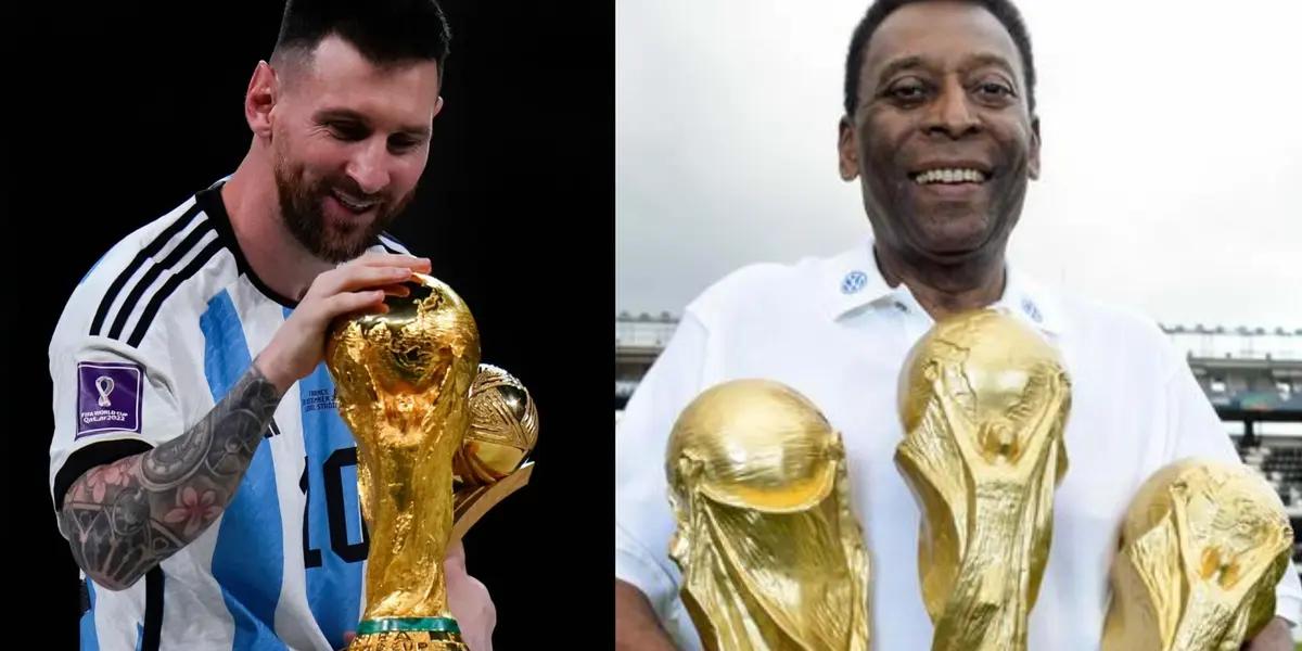 At the Qatar 2022 World Cup, Lionel Messi's image inspired by Pelé