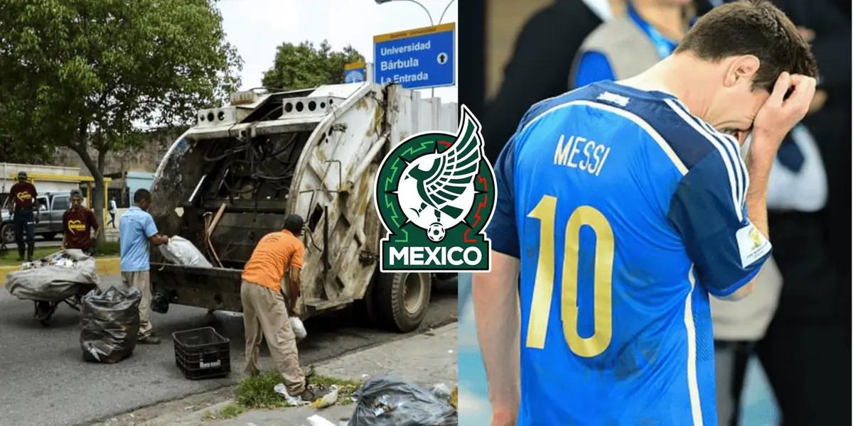 At the time, he was responsible for El Tri dancing against Mexico, but two mistakes by a player threw his job away. He confessed that he was traveling in the garbage truck.