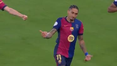 Barcelona's Brazilian captain Raphinha appeared to make a great individual play and score the 5-1 against Real Madrid