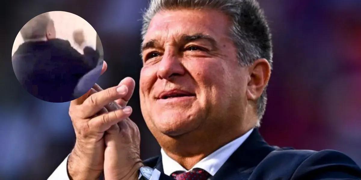 Barcelona's president euphorically celebrated the decision in his favor to register Dani Olmo and Pau Victor for the Spanish Super Cup