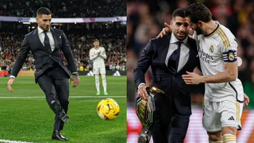 (VIDEO) UFC Champion Ilia Topuria does honorary kick off for Real Madrid