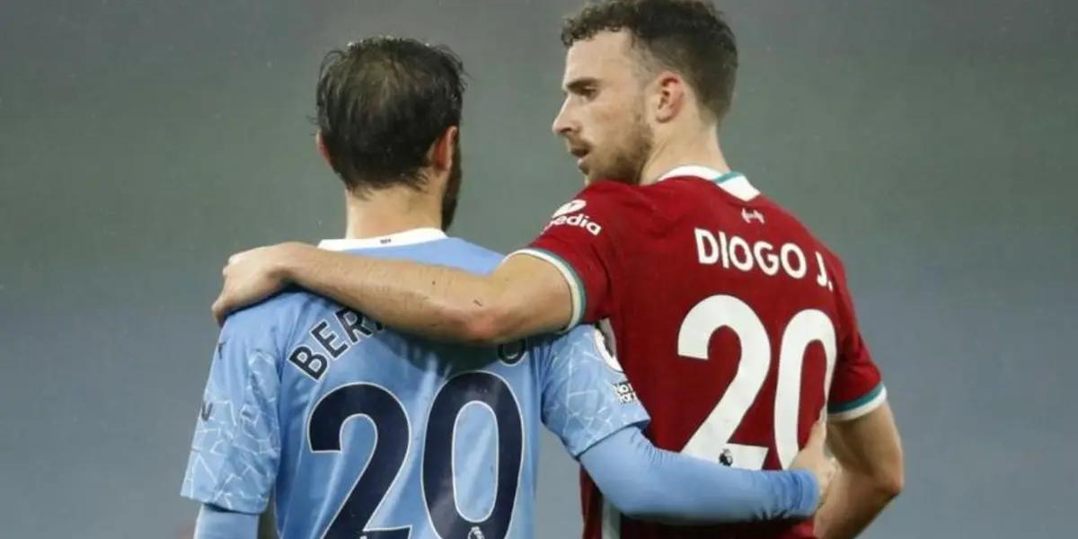 Bernardo Silva and Diogo Jota. photo. Deia