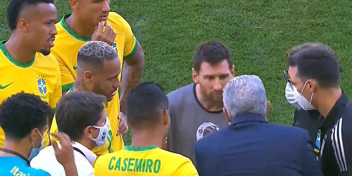 Brazilian Football Confederation (CBF) has put the blame on the Argentine national ream for Sunday's incidences. CBF says that the Argentine players were warned severally before the match.