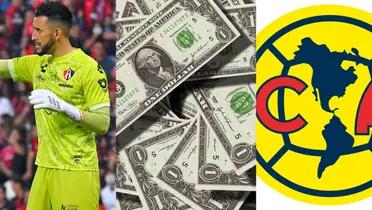 Camilo Vargas with the Atlas jersey.