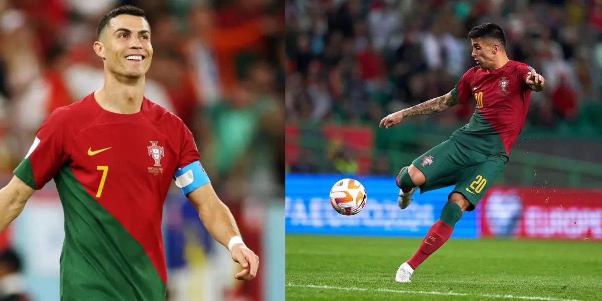 Cancelo was close to score the 1-0, but Cristiano Ronaldo stole it.