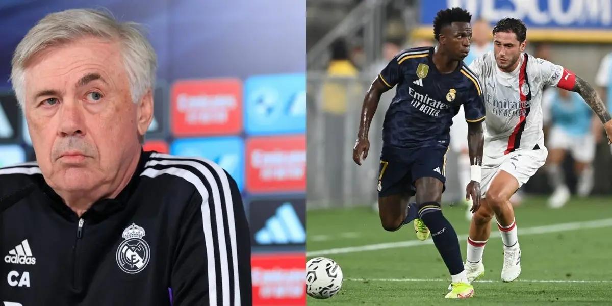 Carlo Ancelotti spoke about Vinicius' new position at Real Madrid
