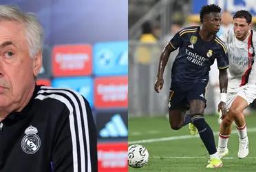 Carlo Ancelotti spoke about Vinicius' new position at Real Madrid