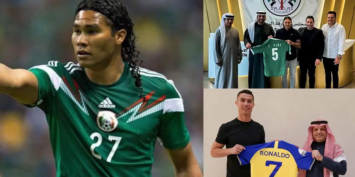 Carlos Peña has signed for a team in the United Arab Emirates, he will have a ban that Cristiano Ronaldo also has