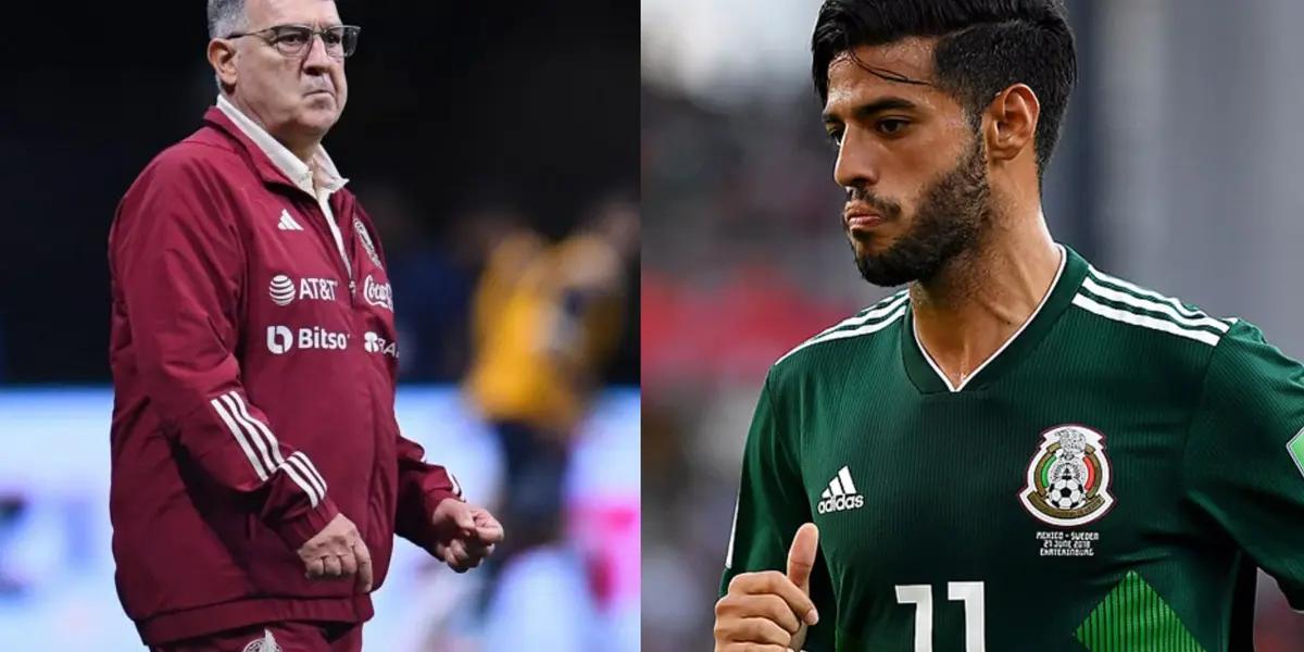 Carlos Vela was in Gerardo Martino's list for the World Cup and they uncover which player took him out of El Tri