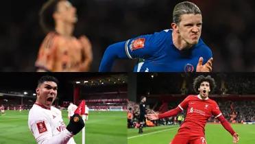 Chelsea and Manchester United wins it late while Liverpool wins it by three goals. All advance to the FA Cup quarter finals.