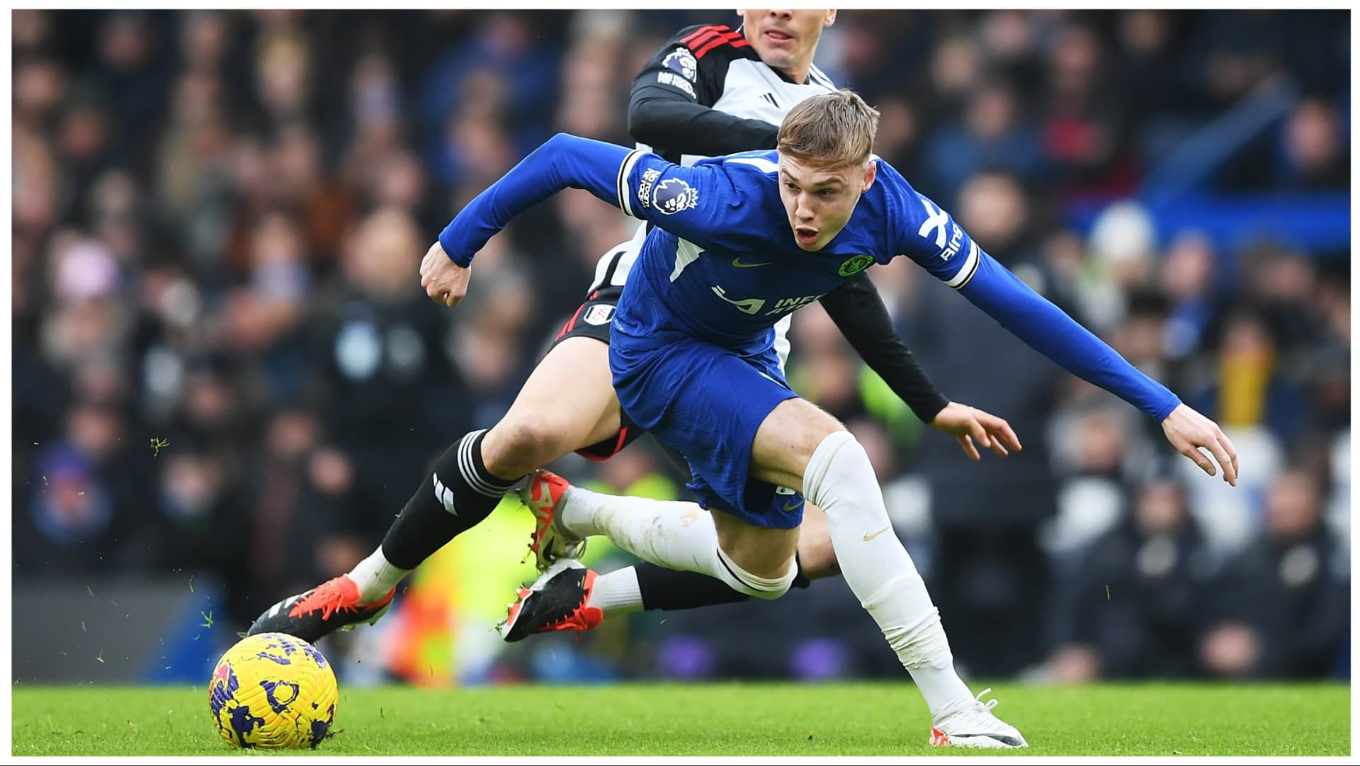 Cole Palmer scores for Chelsea again as he sends Leno the wrong way from the penalty spot.
