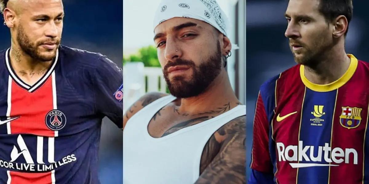 Colombian singer Maluma chose the best player between Neymar and Messi