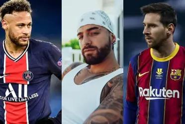 Colombian singer Maluma chose the best player between Neymar and Messi