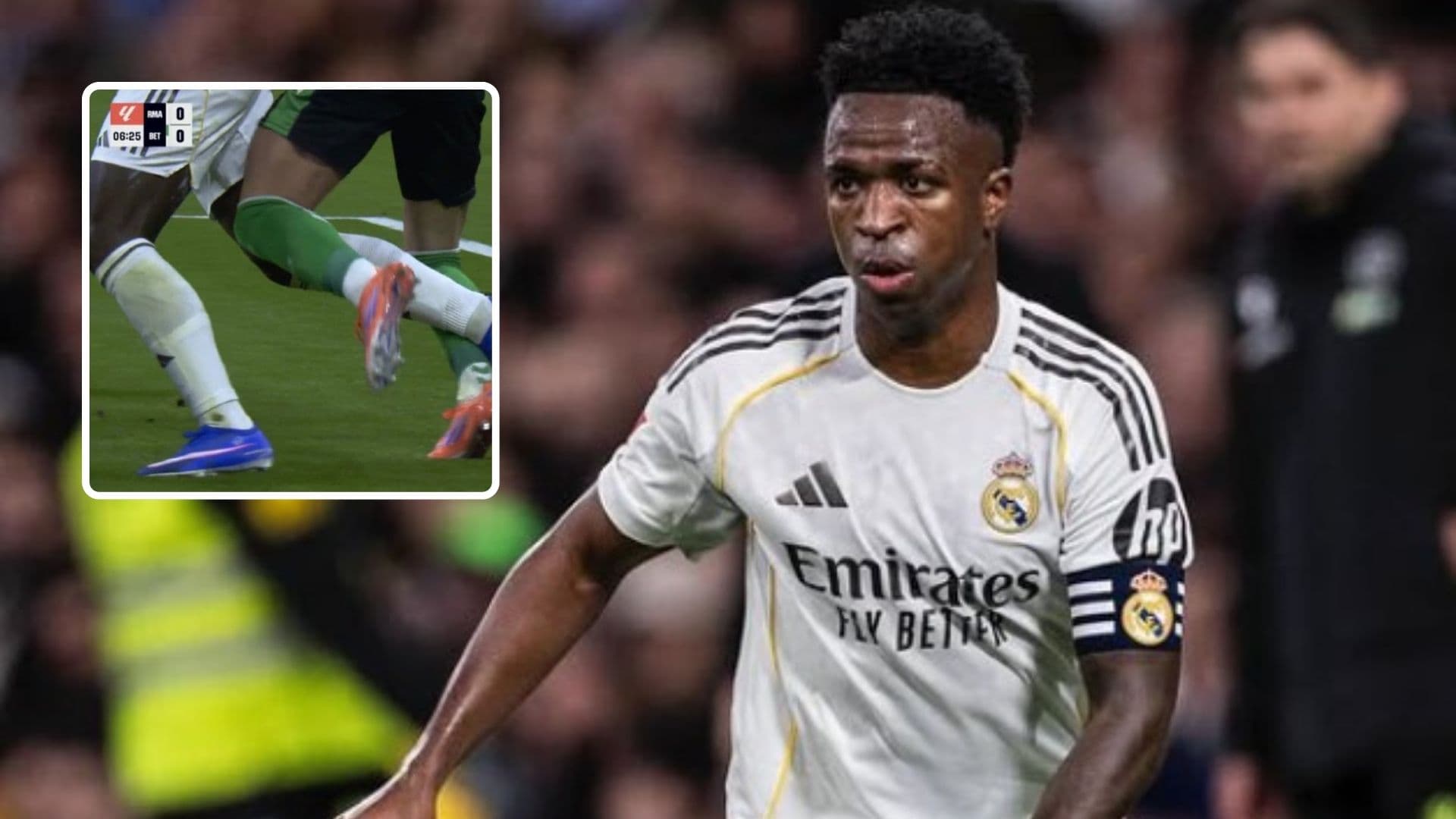 Controversy in Real Madrid vs Betis over a penalty not awarded to Vinícius Jr. - Instagram @vinijr