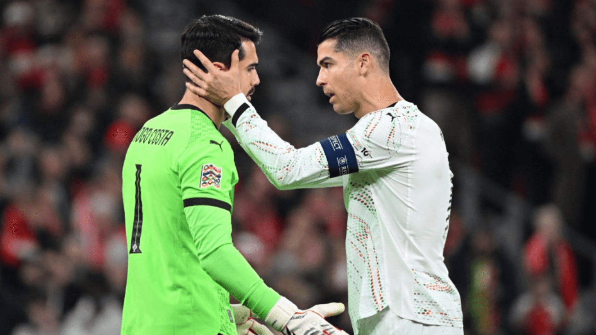 Costa and Ronaldo | Photo: @UEFAEURO