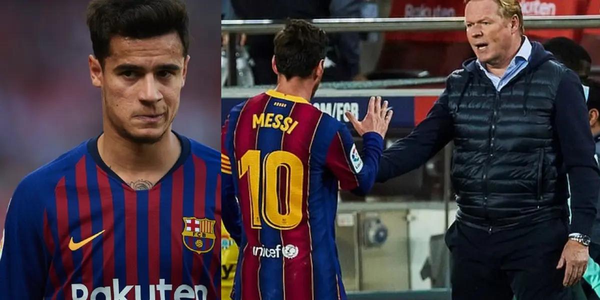 Coutinho injured his knee and that is good news for FC Barcelona, Lionel Messi and Koeman for a curious and millionaire reason.