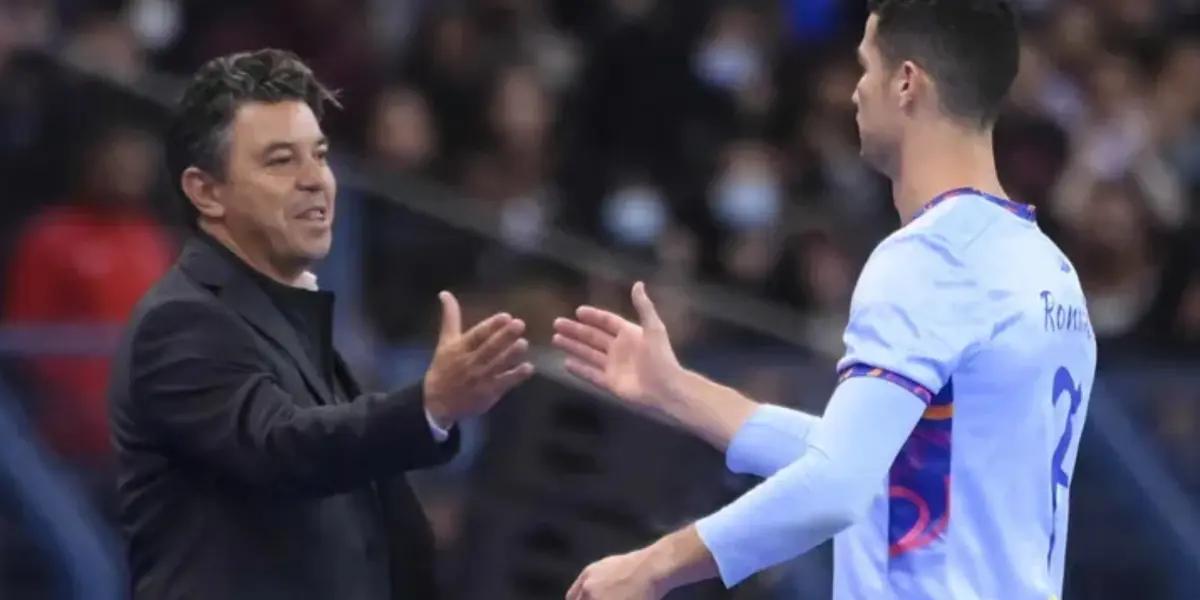 Cristiano and Gallardo. PHOTO: LM Neuquen