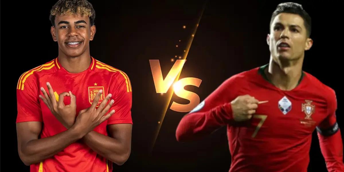 Cristiano and Yamal. PHOTO: Spain