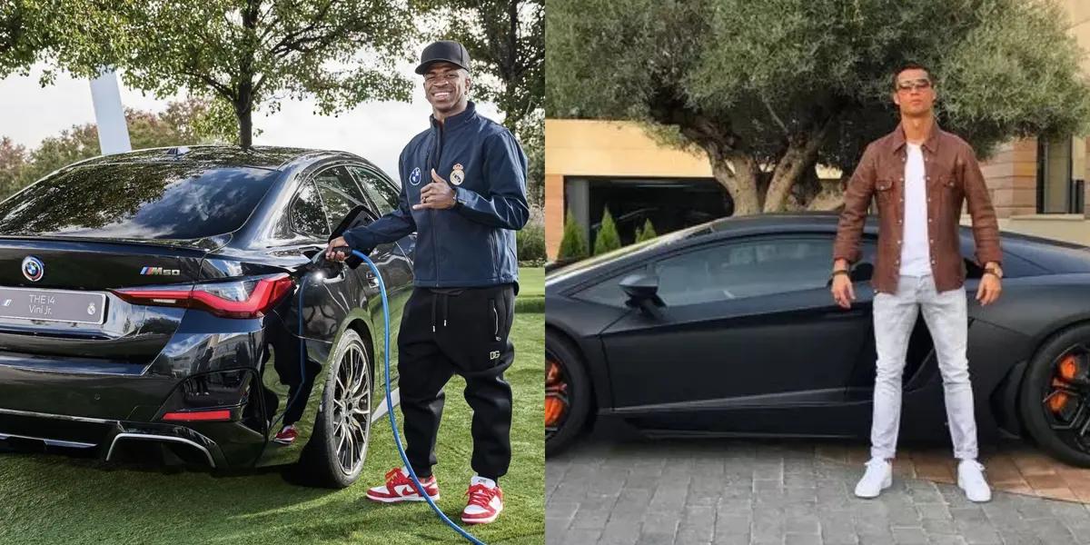 Cristiano has this Bugatti of 10 million euros, and Vinicius silk these luxuries