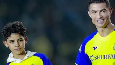 Cristiano Jr. was spotted wearing a shirt that was not his father's and caused a stir