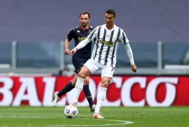 Cristiano Ronaldo and a curious action.