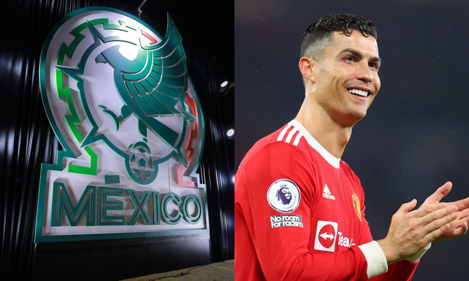 Cristiano Ronaldo and his reaction to seeing Hugo Sánchez for the first time, who is now celebrating his birthday.